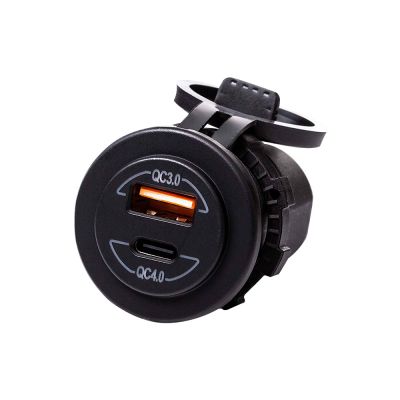 USB+C UTTAG 12/24V  A 3,0A +C 4,0A