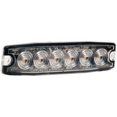 BLIXTLJUS 6 LED  RÖD 12/24V 3M KABEL
