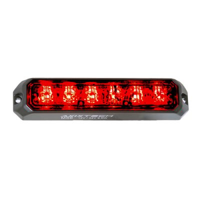 WARNING LIGHT MS6 RED/WHITE R65DIRECTIONAL LIGHT 6 LED RED 3 M CABLE 12/24V
