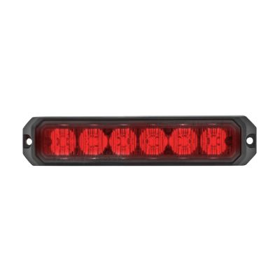 BLIXTLJUS 6 LED RÖD  12/24V