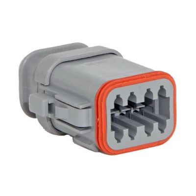 DT-CONNECTOR HOUSING 8-PIN WITH COLLAR