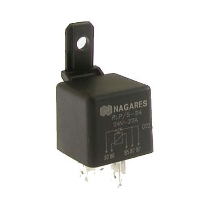 MINIRELÄ 24V/22A 2X87 MED FÄSTÖRA
