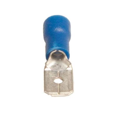 FLAT RECEPTACLE SLEEVE BLUE 6,3MM  1.5-2.5MM 100PCS