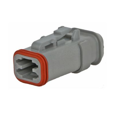DT-CONNECTOR HOUSING 4-PIN  W. COLLAR  W. PROTECTION