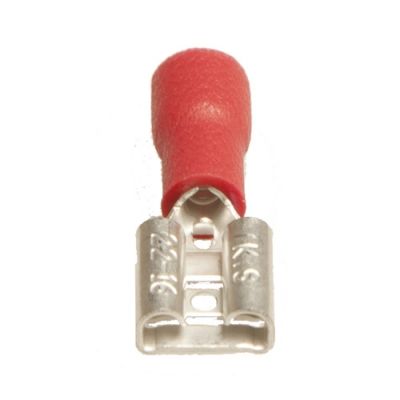 FLAT RECEPTACLE SLEEVE RED 4.8MM0.5-1.5MM 100PCS
