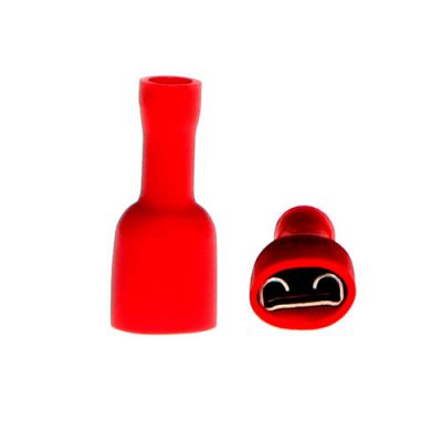 FLAT RECEPTACLE SLEEVE RED 4.8MM0.5-1.5MM 100PCS