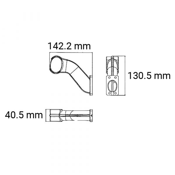 SIDOMARKERING 12/24V ORANGE/RÖD/VIT VÄNSTER 5M