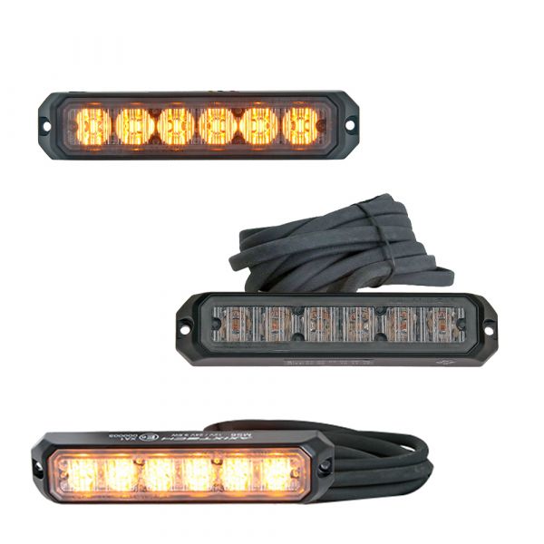 Blixtljus LED Orange - godkänt enligt R65