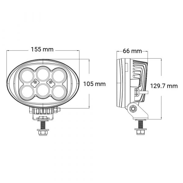 OLEDONE KOMBI ARBETSBELYSNING 60W 6000LM 