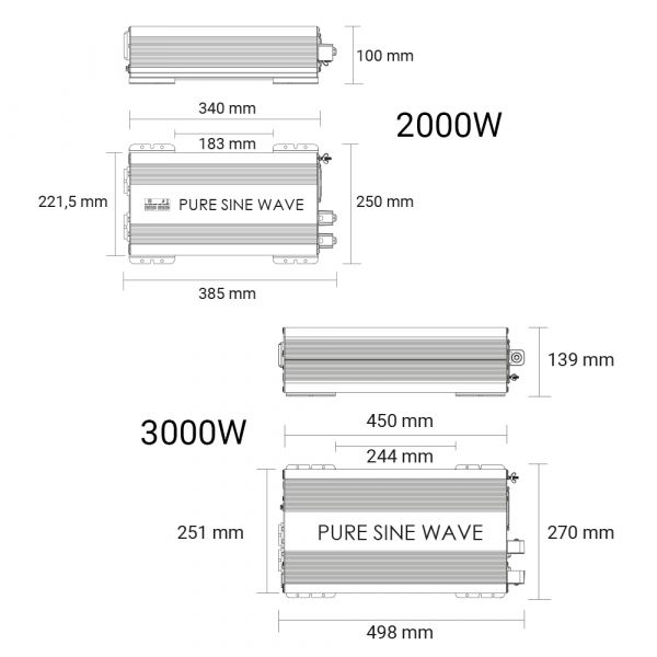 INVERTER 12/24V 2000/3000W