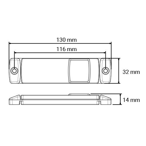 POSITIONSLJUS 24V LED 50CM KABEL RÖD 