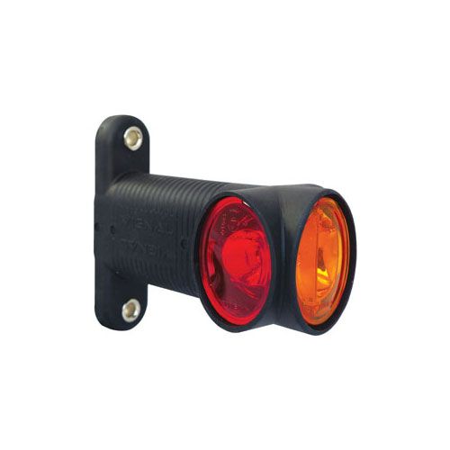 kombinerat sidomarkering och positionsljus med orange, vitt och rött ljus - ADR-godkänt 