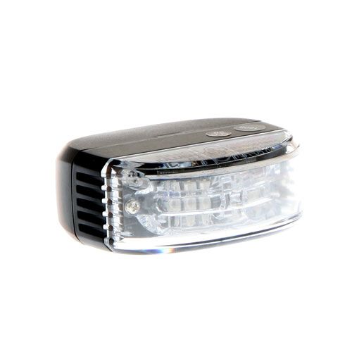 Blått riktat blixtljus LED AL6 med montering under backspegeln - E-godkänd enligt R65 