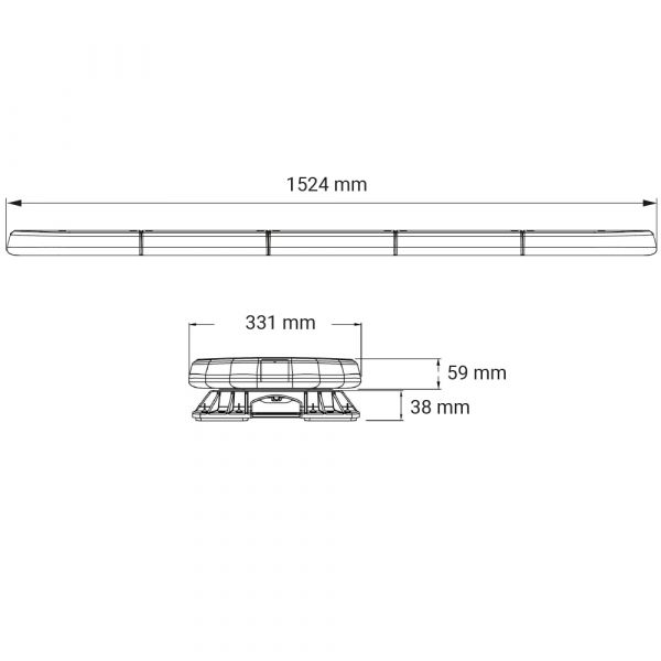 LEGION VARNINGSLJUSRAMP 1524MM FM4/FMX4 R65 KL2