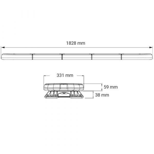 LEGION LJUSRAMP 24V 1828MM BLÅ LED