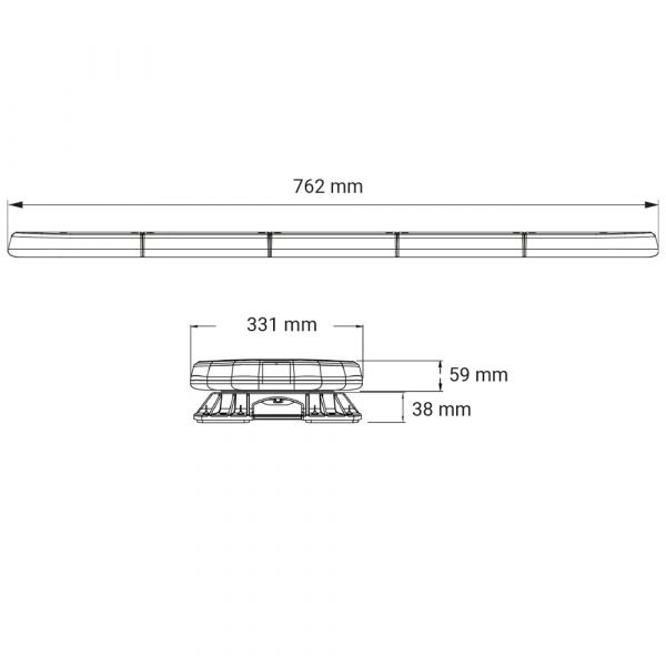 LEGION FIT VARNINGSLJUSRAMP 762MM R65